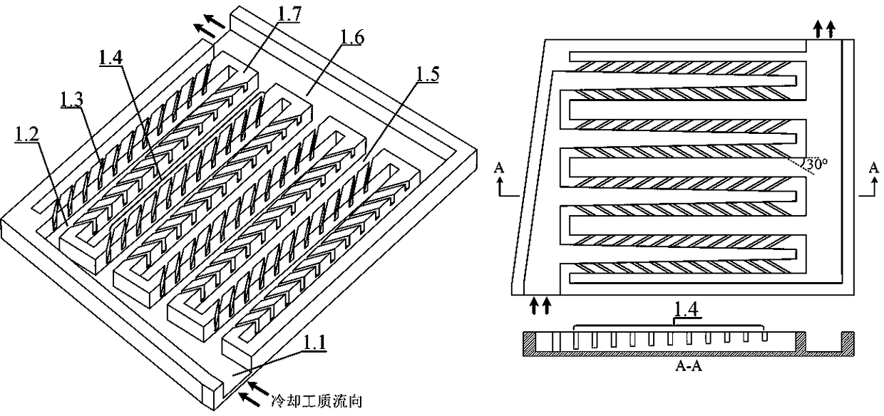 Microchannel heat sink having special shunting structure