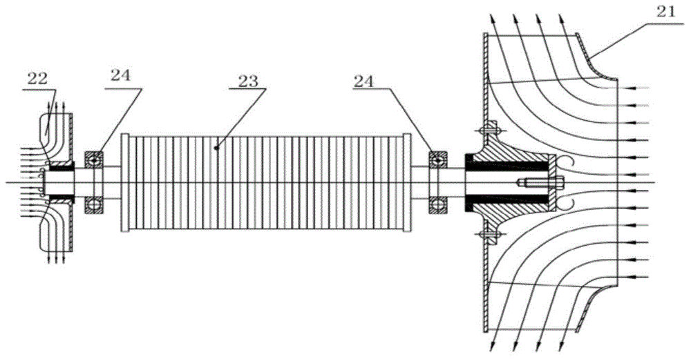 Method for preparing centrifugal ventilator impeller with carbon fiber composite materials