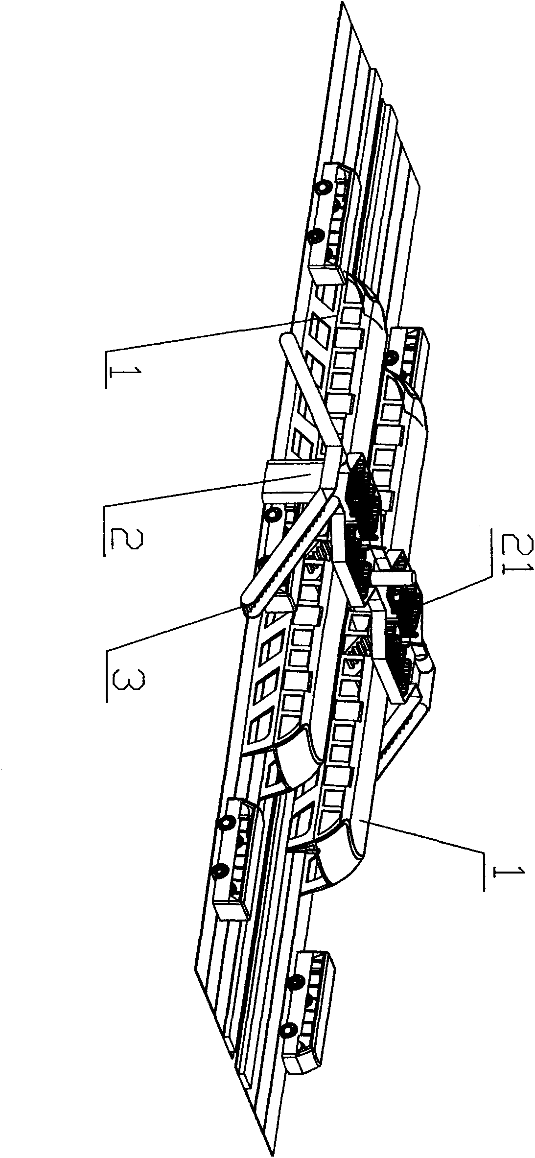 High-frame wide-body electric vehicle and on-off device and quick escape system thereof