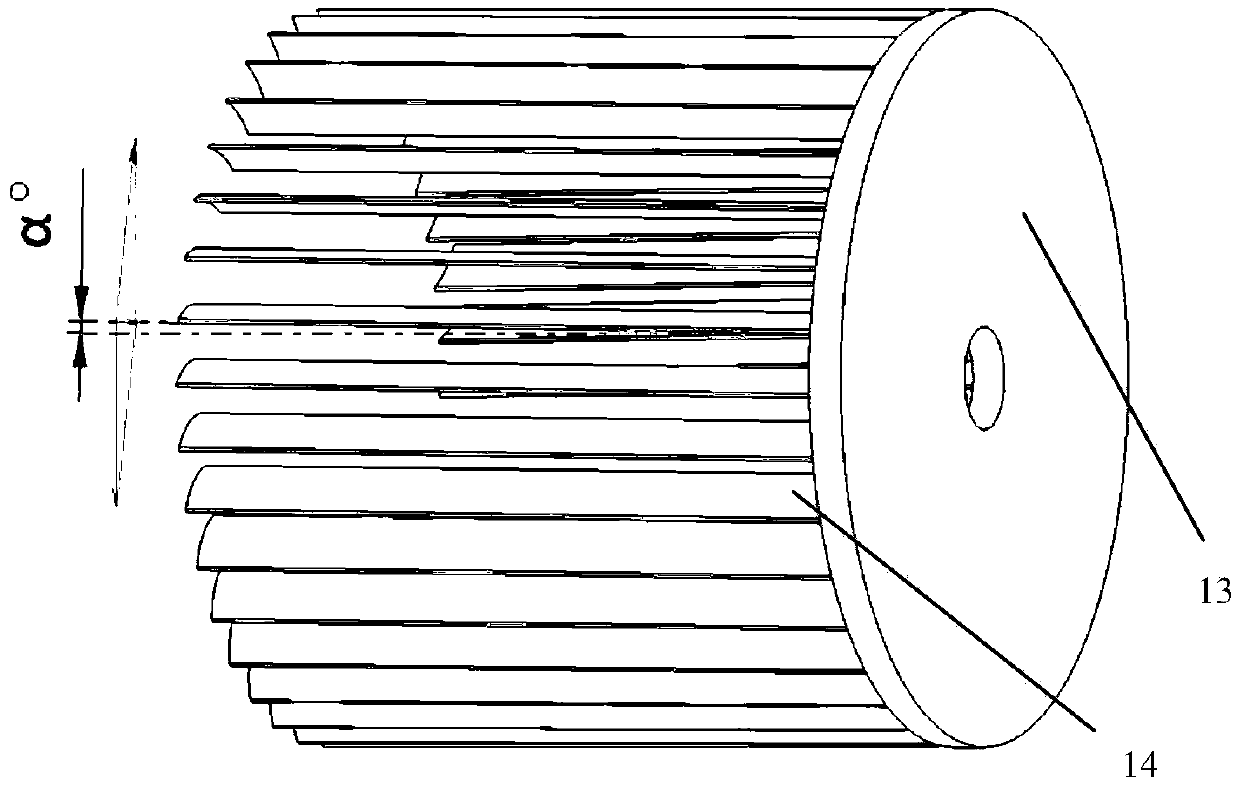 Cross-flow fan blades and air conditioning unit
