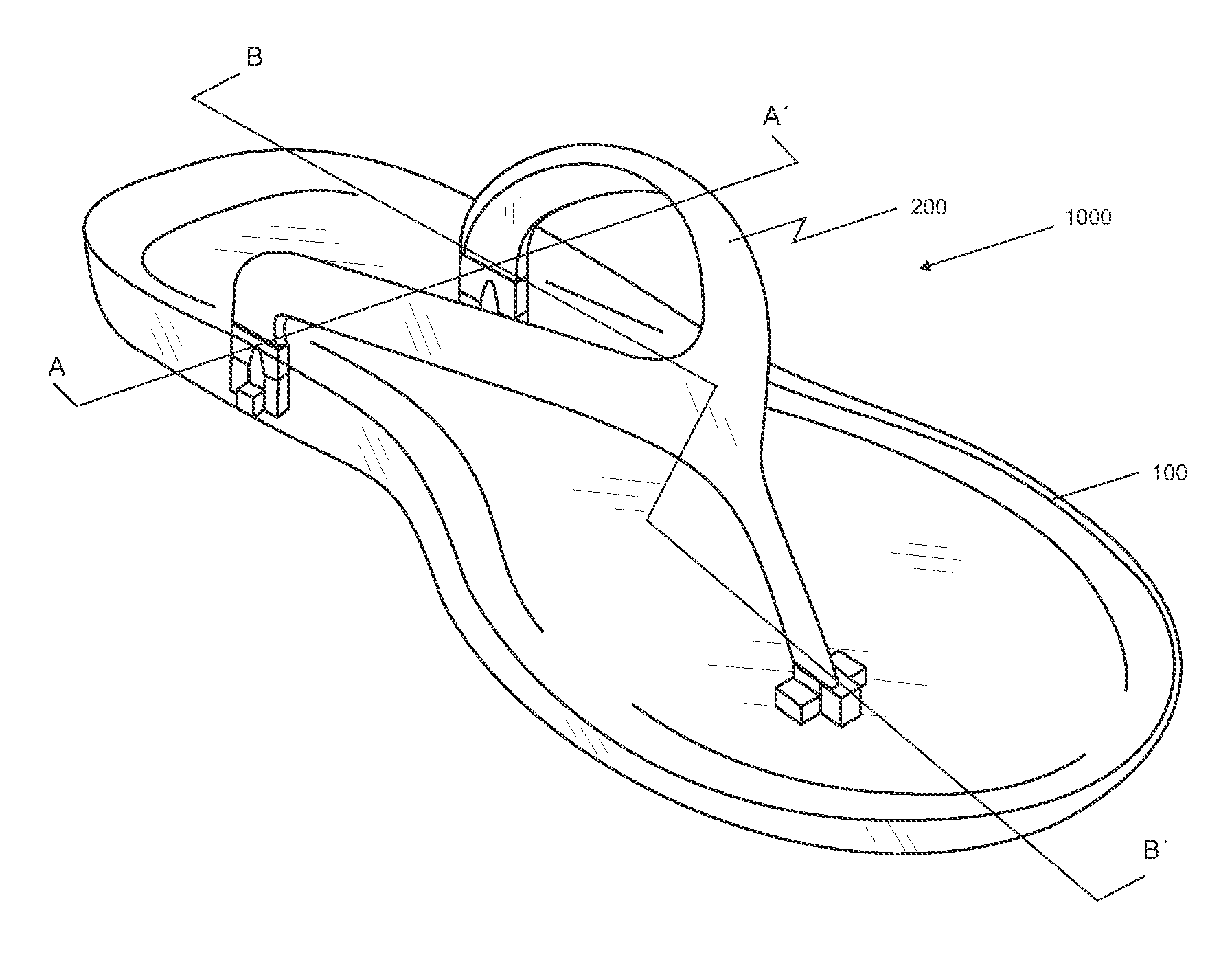 Sandal with removable straps