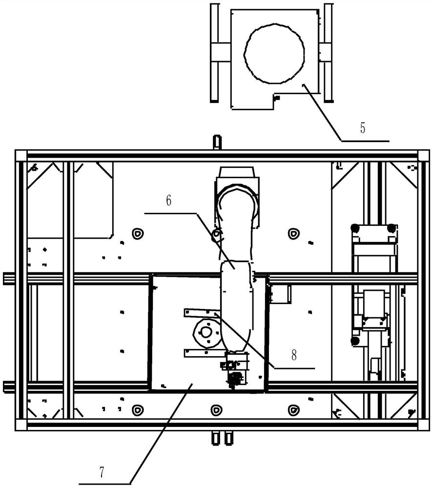 An integrated device for positioning, conveying and tightening detection of exhaust phase shifter