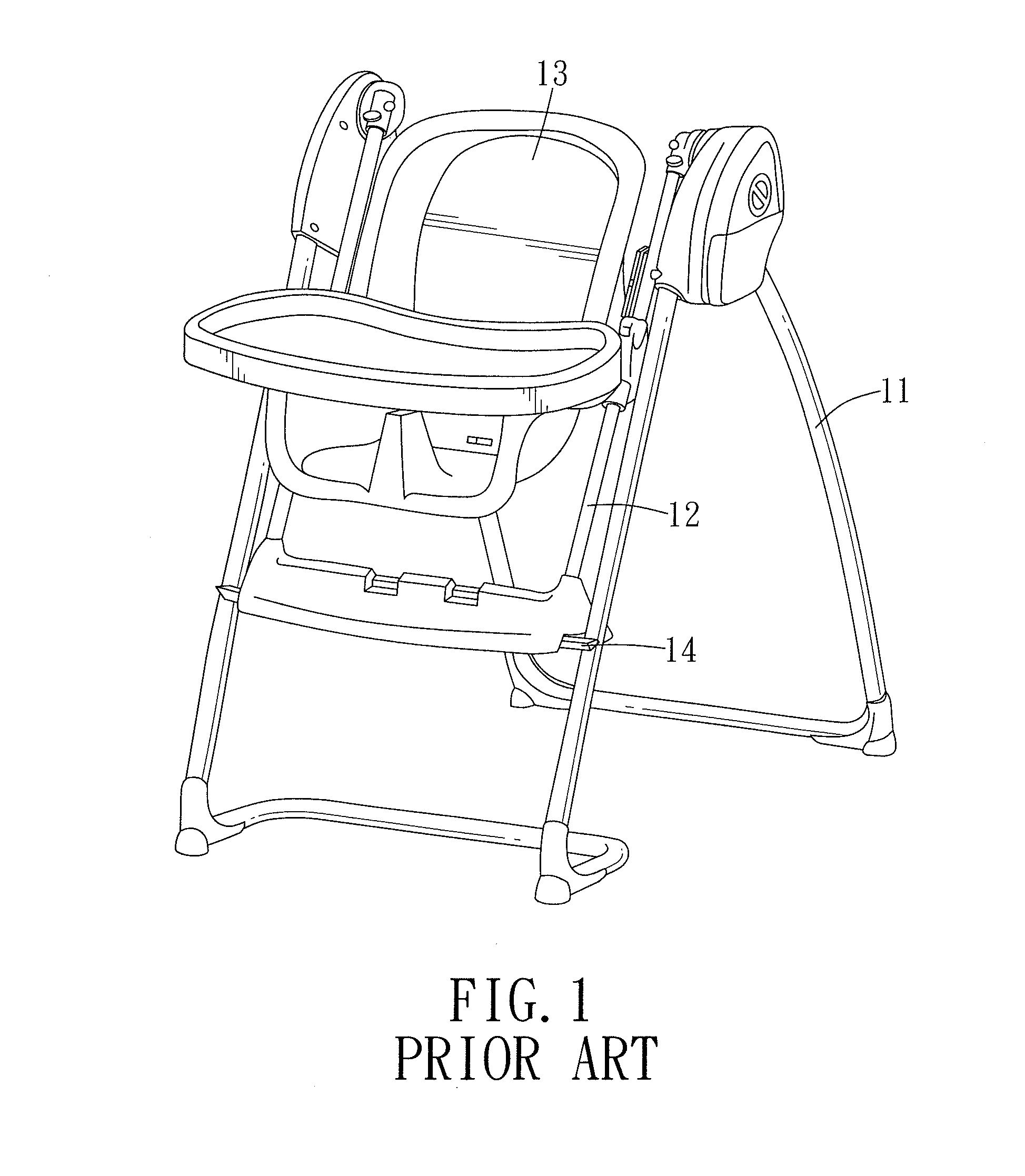 Child seat convertible between a high chair configuration and a swing configuration and method of conversion therof