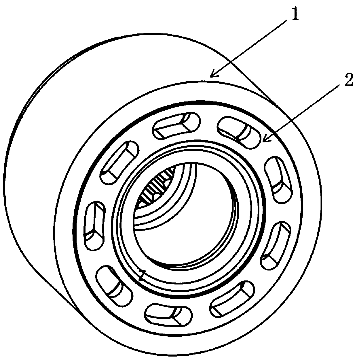 Bimetal cylinder block, friction pair and machining method for axial variable piston pump