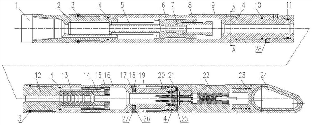 Coiled tubing cable sealing and fixing device