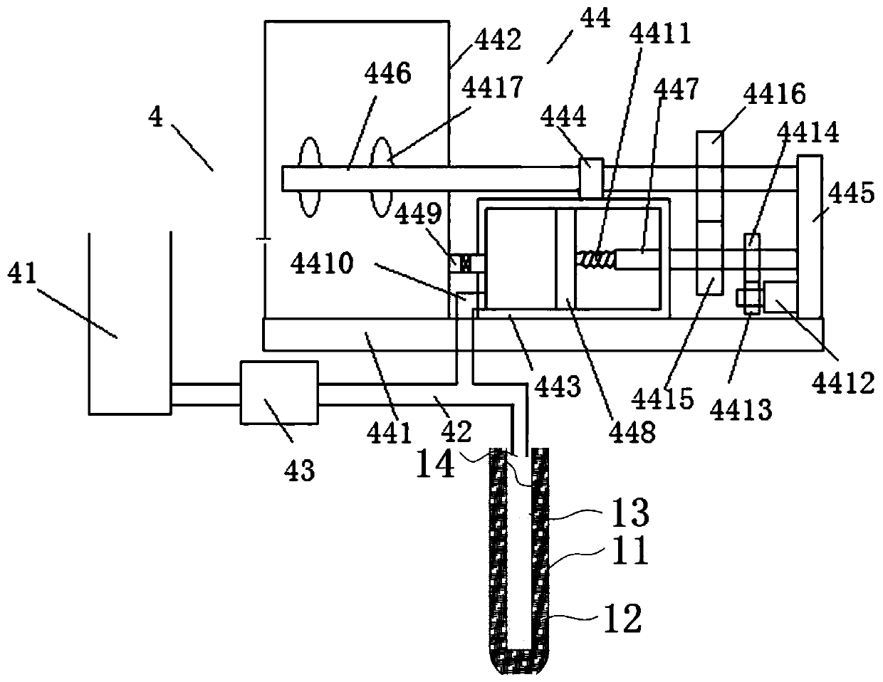 High-temperature desert lawn underground irrigator and installation method thereof