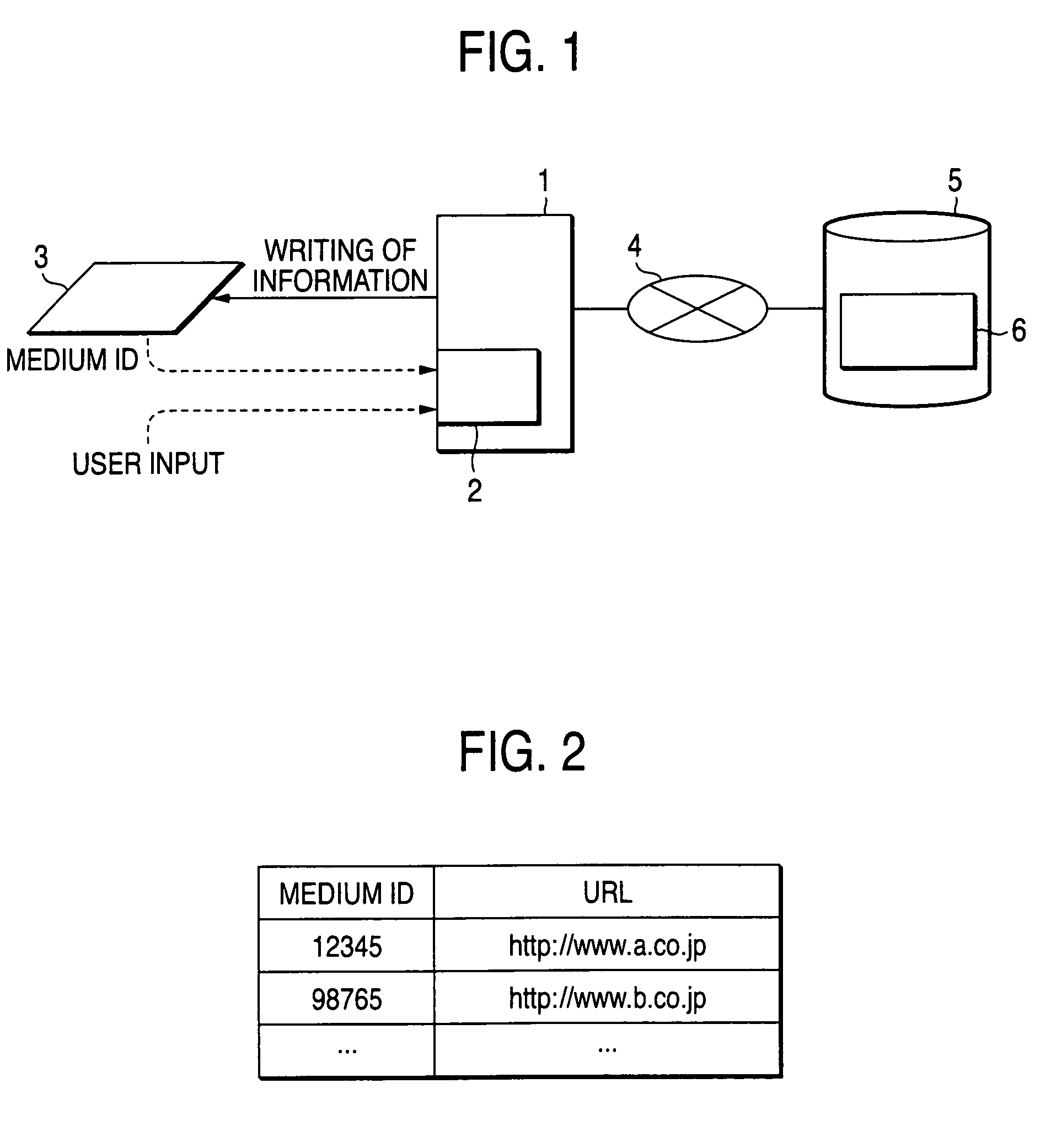 System for writing information and method of writing information