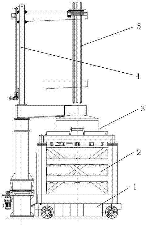 Electromagnetic induction slag melting furnace satisfying short-process production of mineral wool and production method thereof