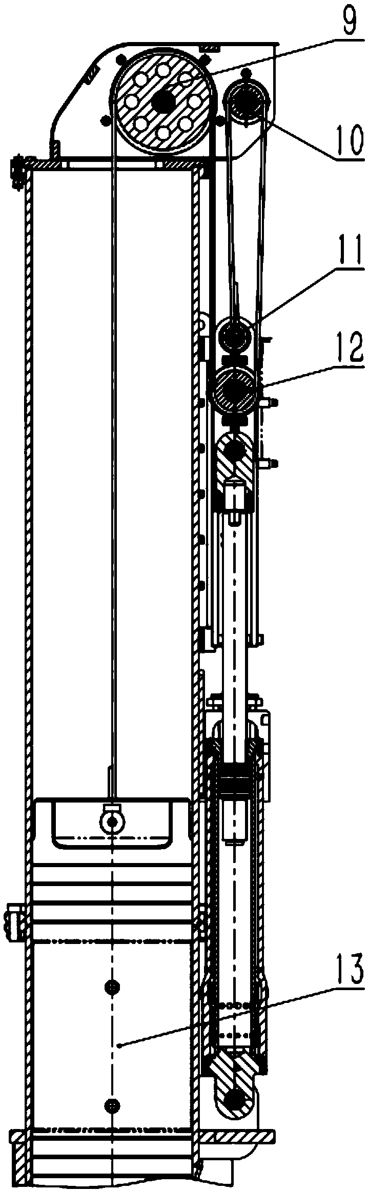 Hydraulic pile-driving hammer fast lifting-up method and device