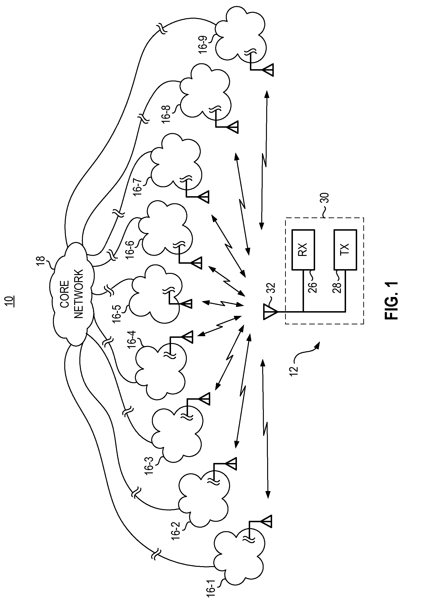 Slot-strip antenna apparatus for a radio device operable over multiple frequency bands
