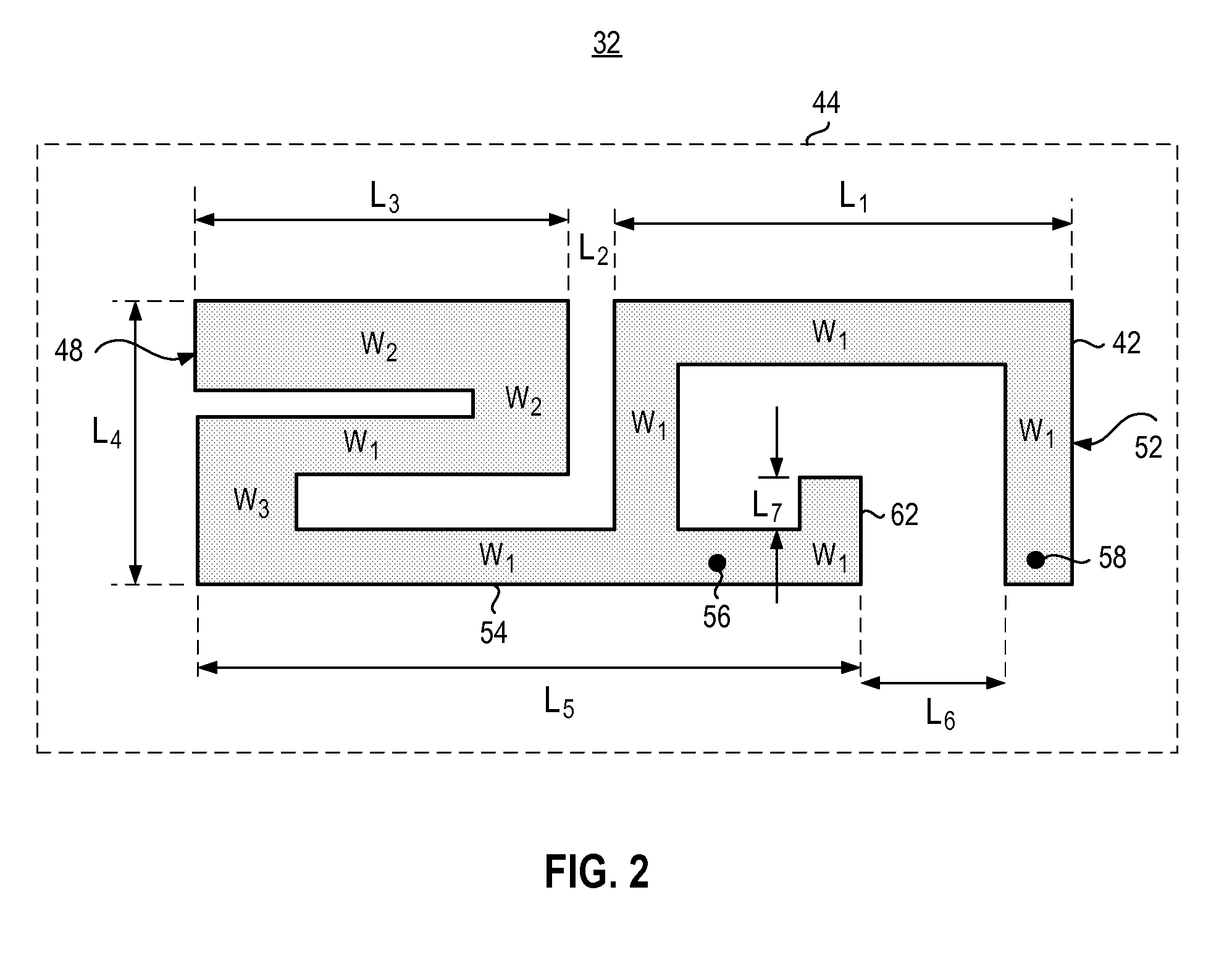 Slot-strip antenna apparatus for a radio device operable over multiple frequency bands