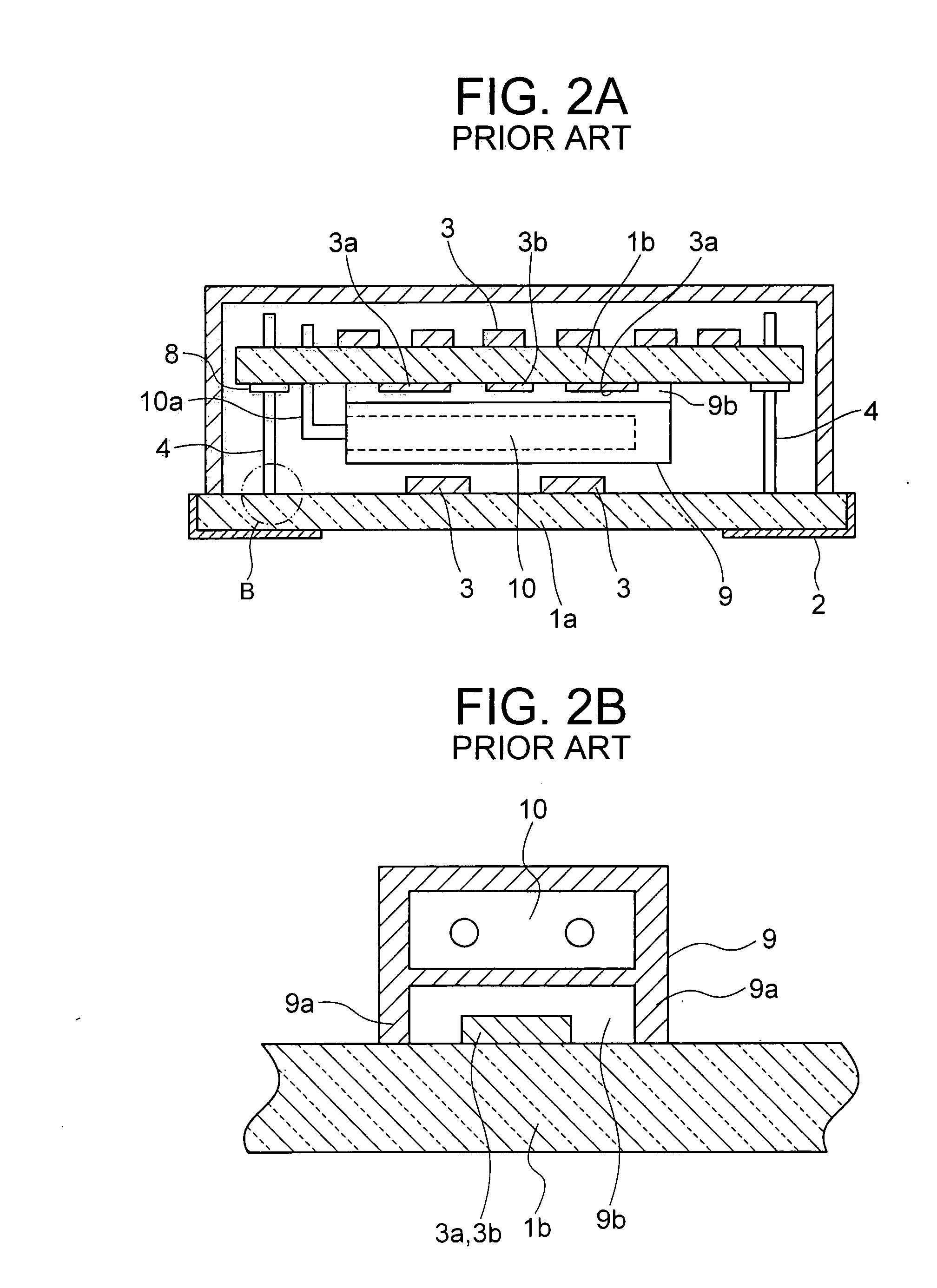 Two-level mounting board and crystal oscillator using the same