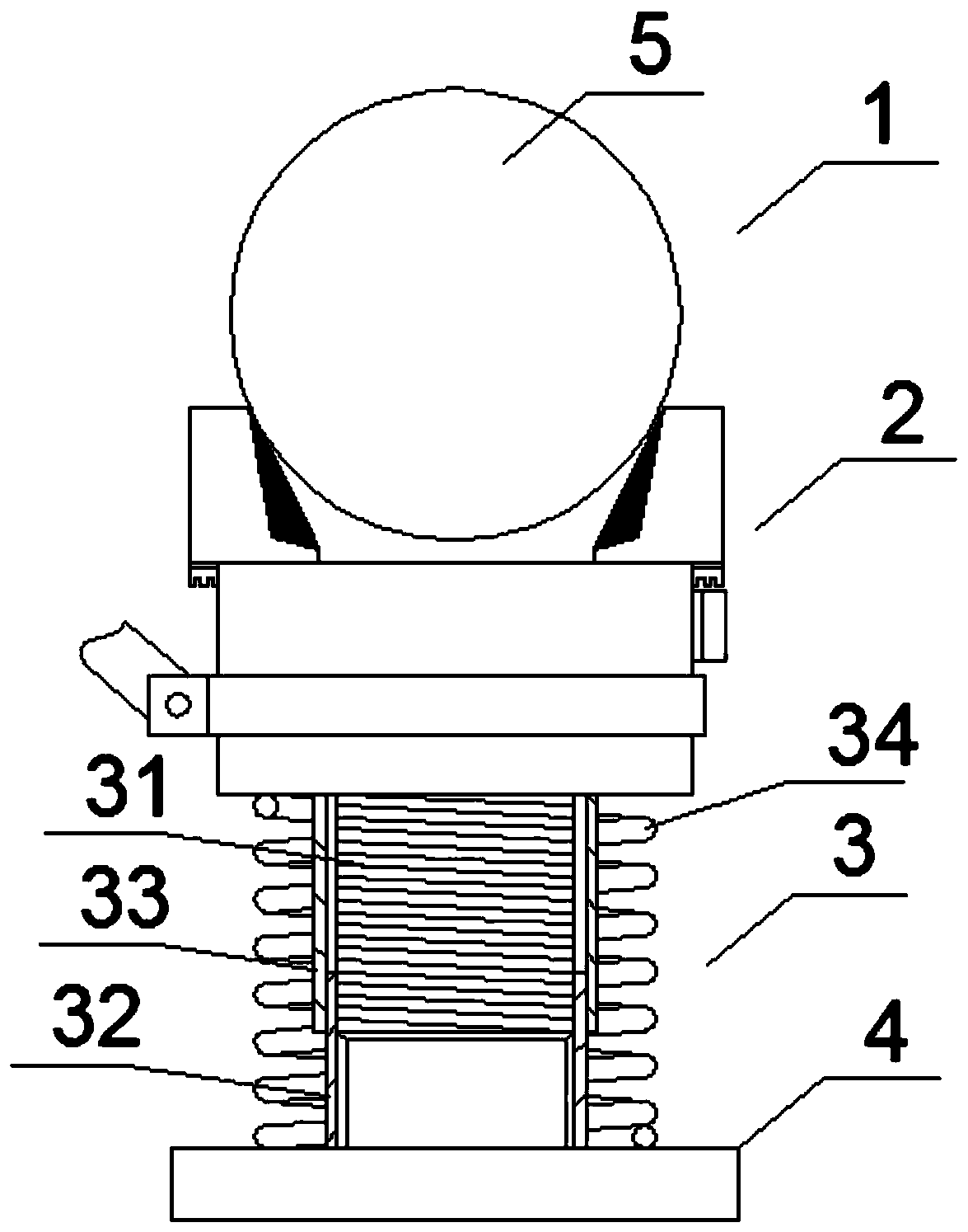 Welded ball mesh frame locating device for building house with long span