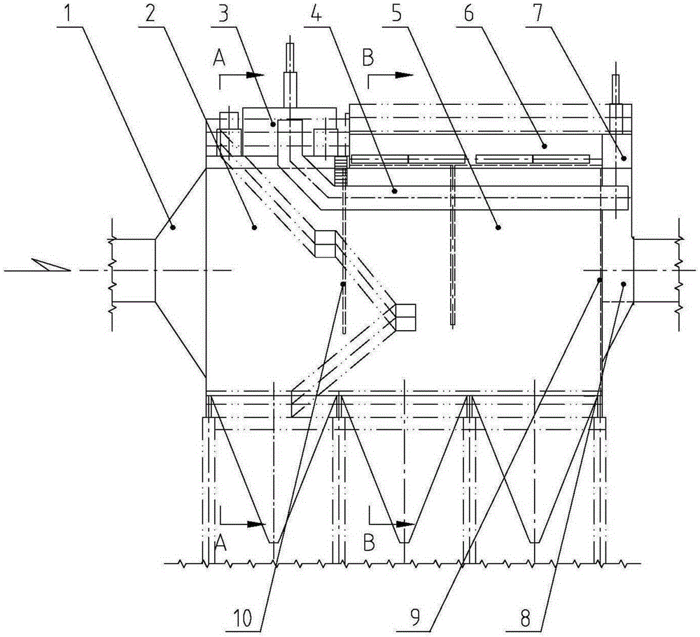 An electric bag combination shunt three-state dust collector