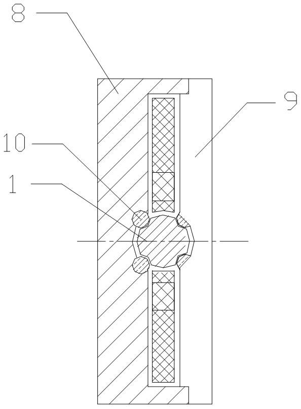 Radial and axial multi-vibrator ultrasonic linear motor and operating method thereof