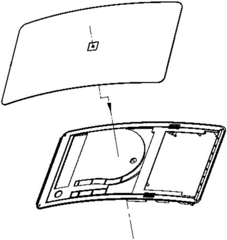 Automatic adhesion assembly device for plastic face board