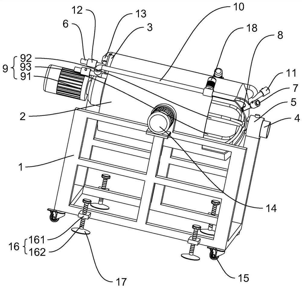 Concrete conveying device and concrete processing technology adopting same