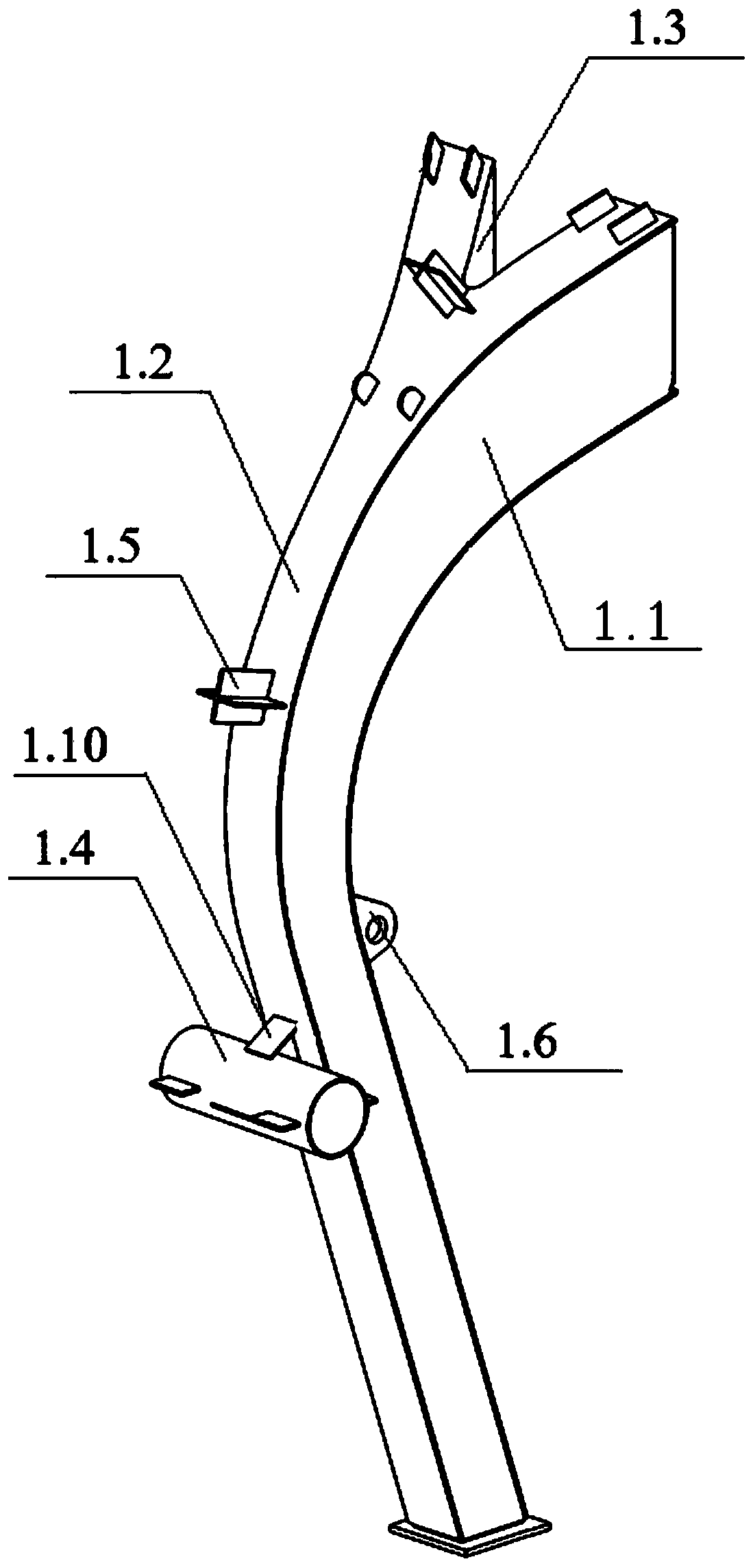 Double-curved arc-shaped large-span steel truss and manufacturing method thereof