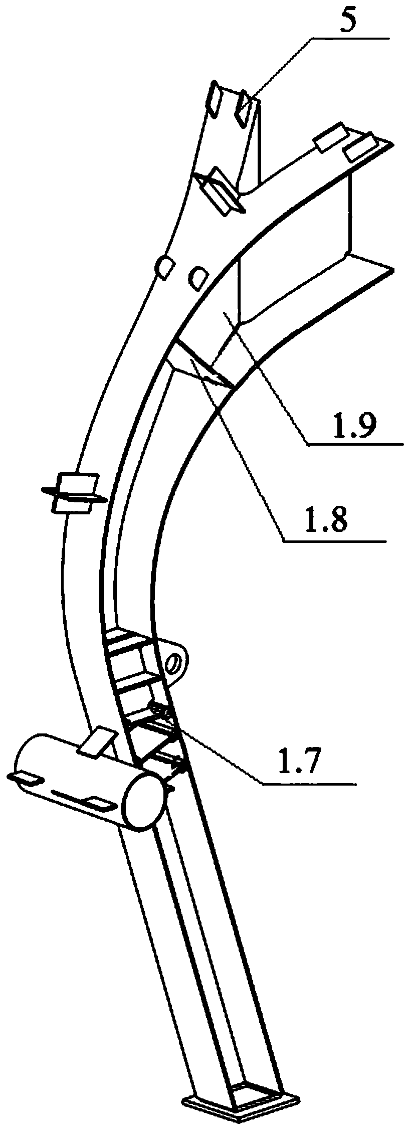 Double-curved arc-shaped large-span steel truss and manufacturing method thereof