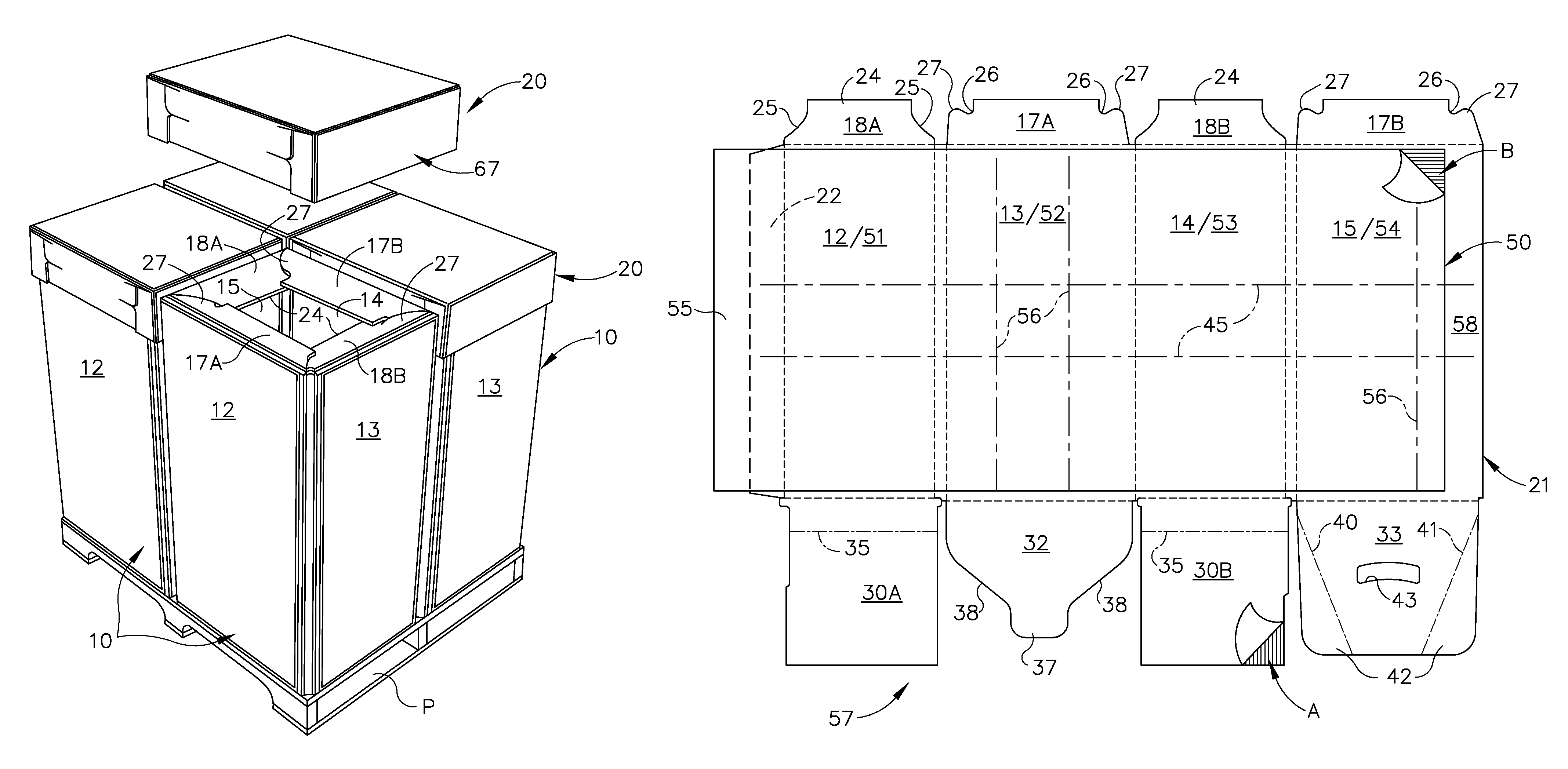 Reinforced cross-laminated bulk container
