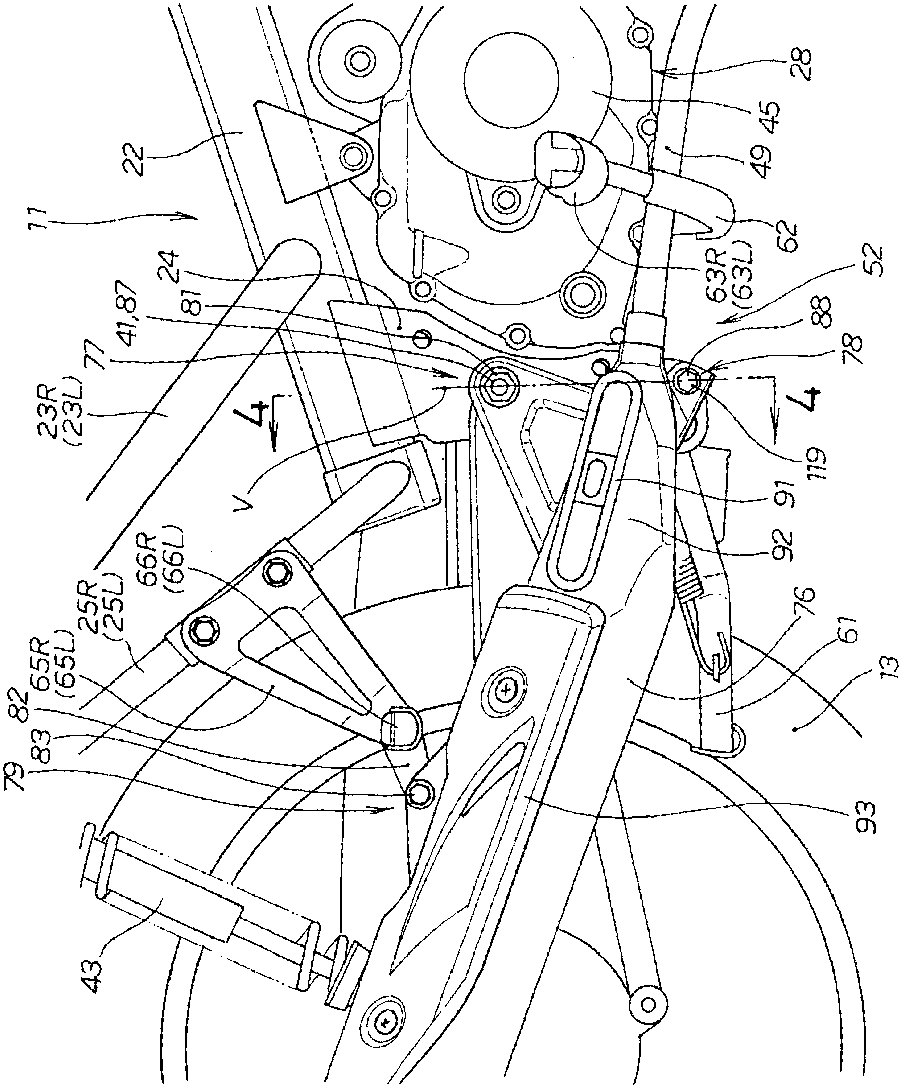 Saddled vehicle