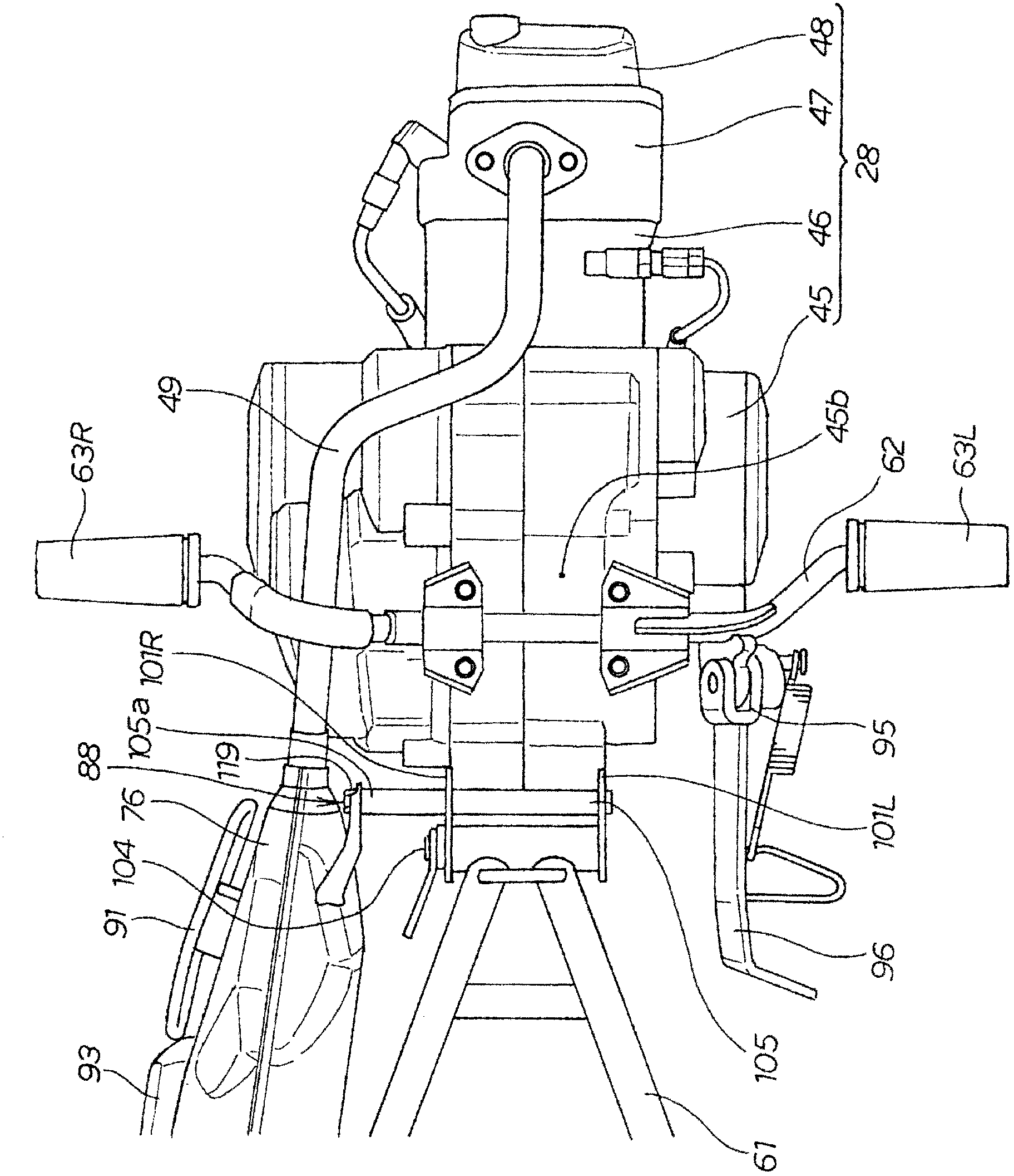 Saddled vehicle