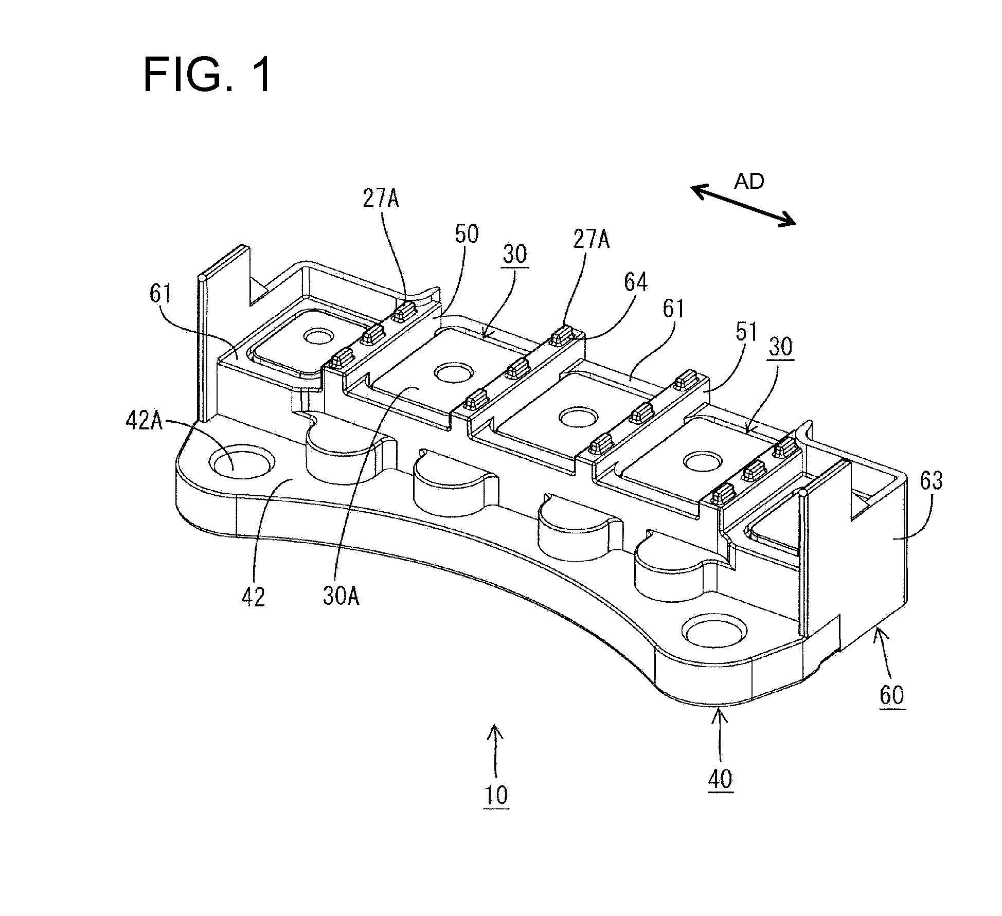 Terminal block and method of molding it
