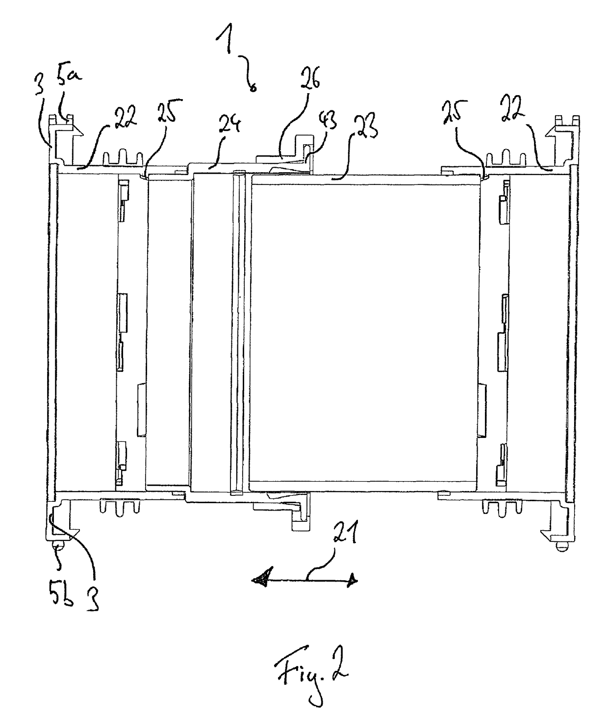 Use of a feed-through for installation in a wall or floor element