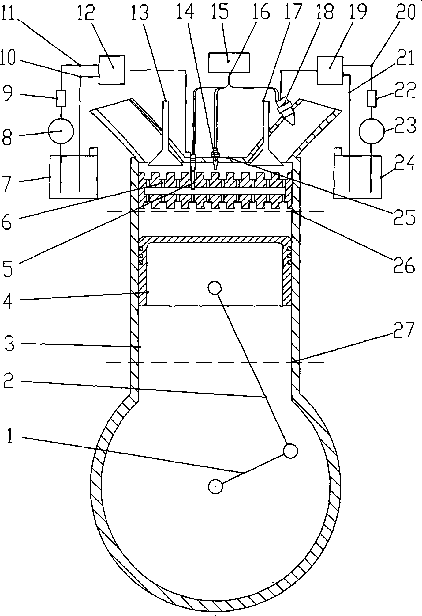 Internal combustion directly-heating steam engine