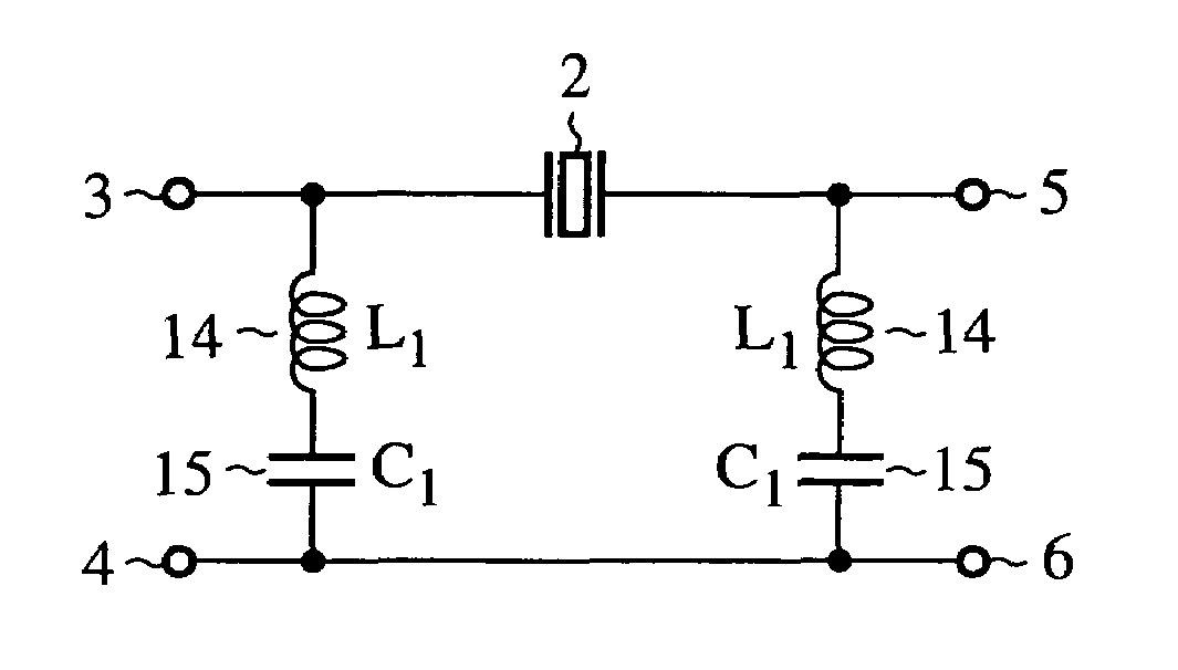 Filter circuit with series and parallel elements
