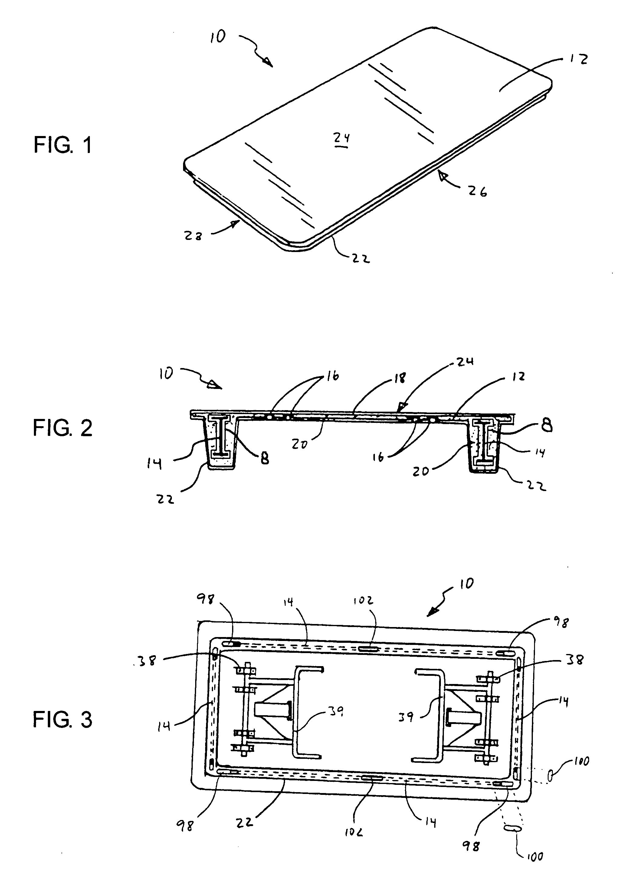 Molded article with foam-encased adhesion-resistant reinforcing member and method
