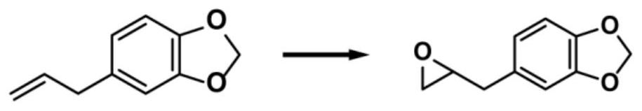 A kind of method for preparing antibacterial collagen based on safrole epoxidation modification