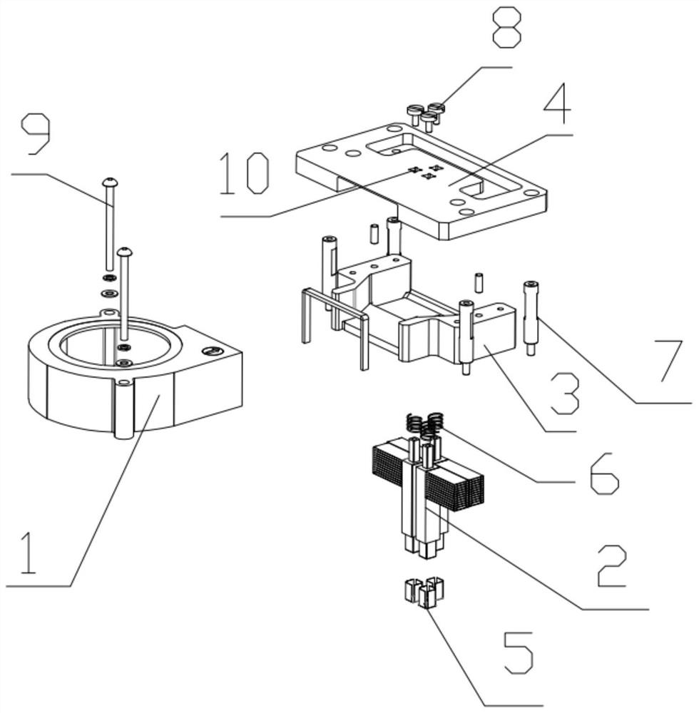 Penetration type heat dissipation device for tested board card chip