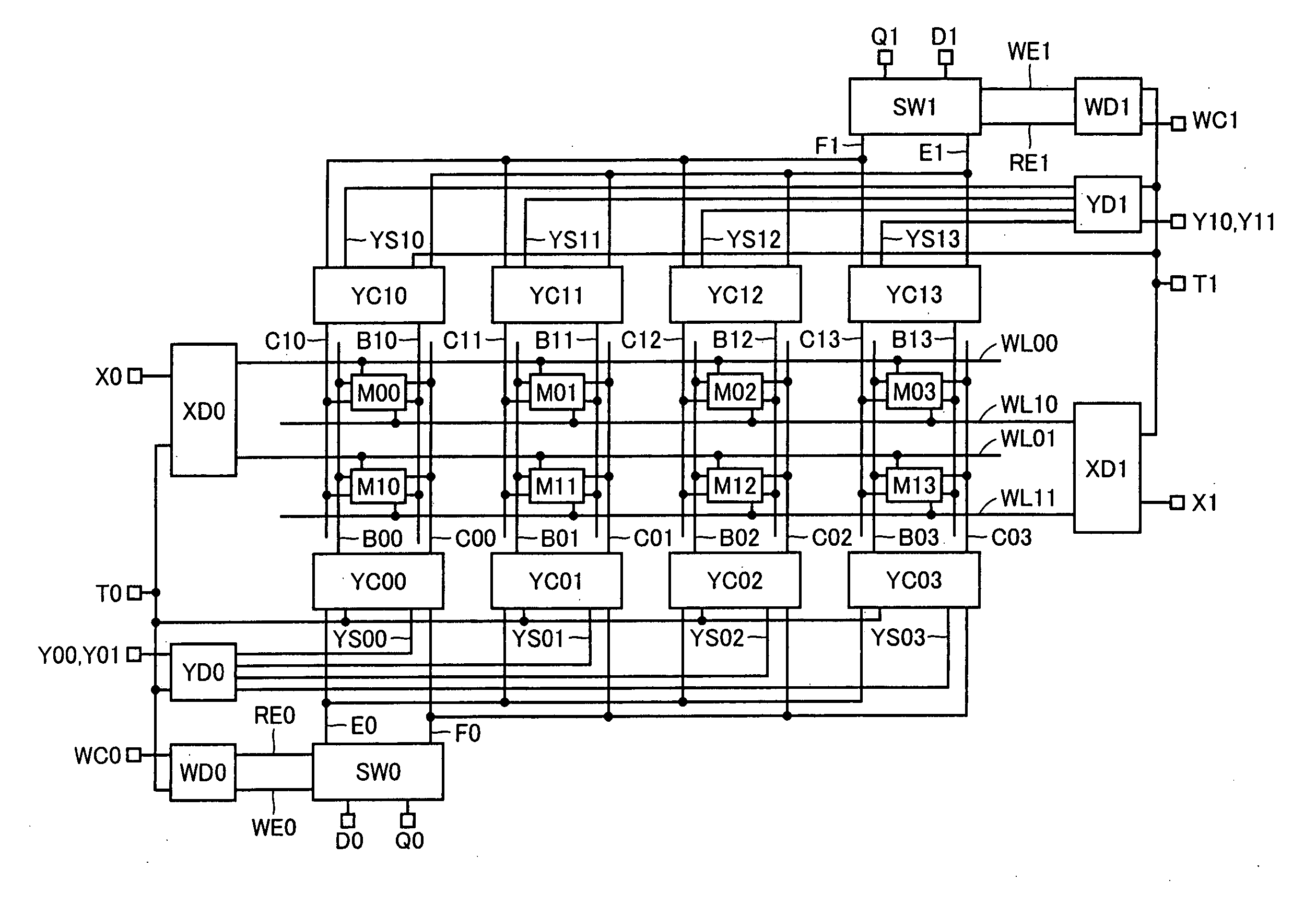 Multiport semiconductor memory device capable of sufficiently steadily holding data and providing a sufficient write margin