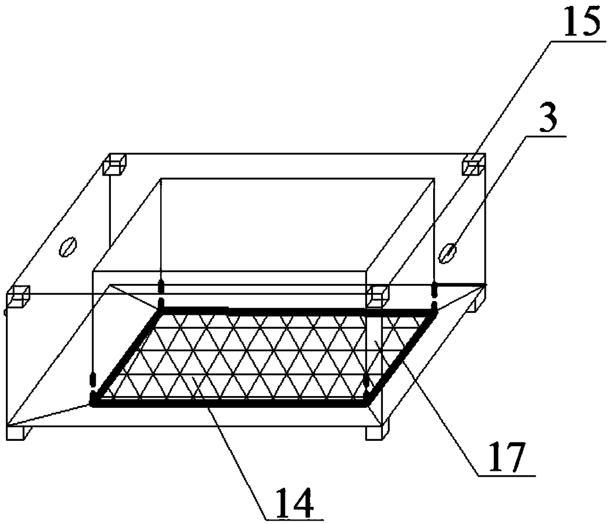 Drawer type rain garden typical greening box and using method thereof