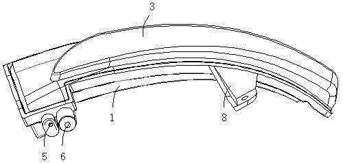 Light ray control method of turning auxiliary warning lamp