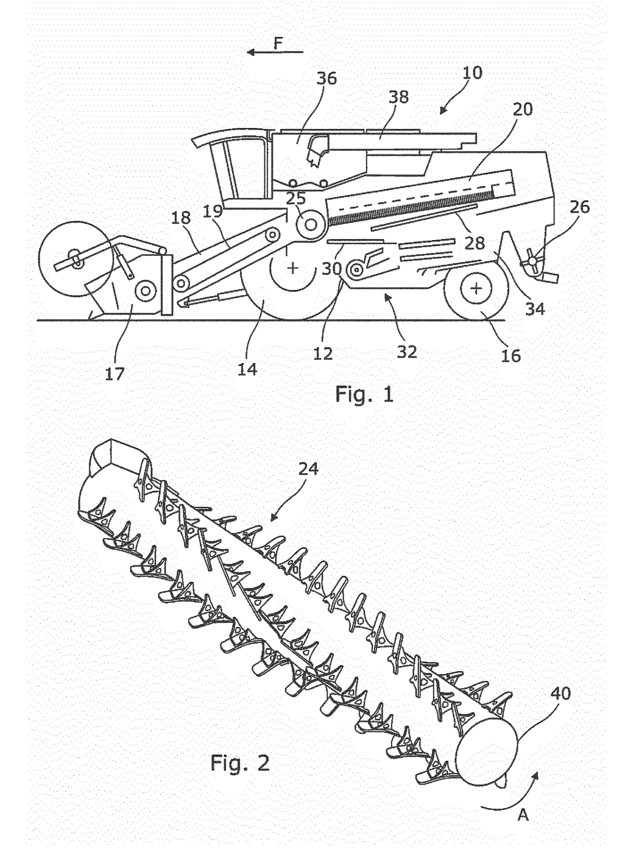 Crop engaging element for a combine harvester separating rotor