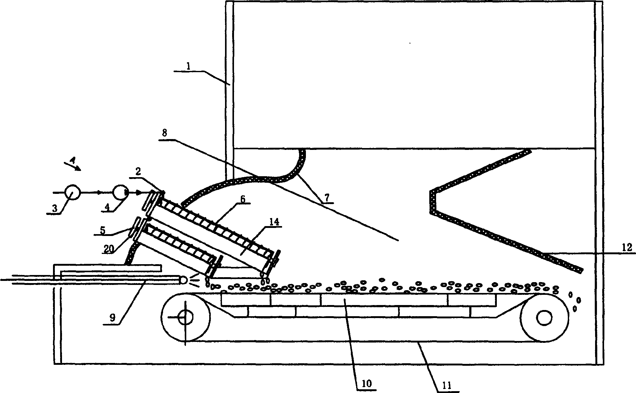 Layer combustion method for coal water slurry and equipment therefor