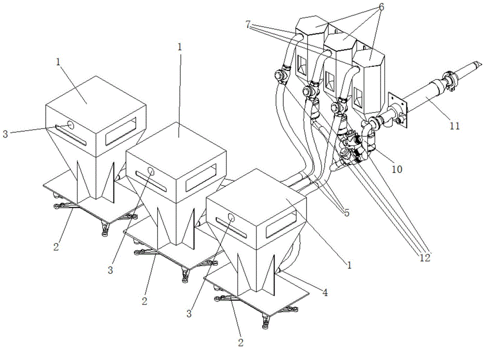 Down filling machine weighing box with buffer function and down filling method thereof