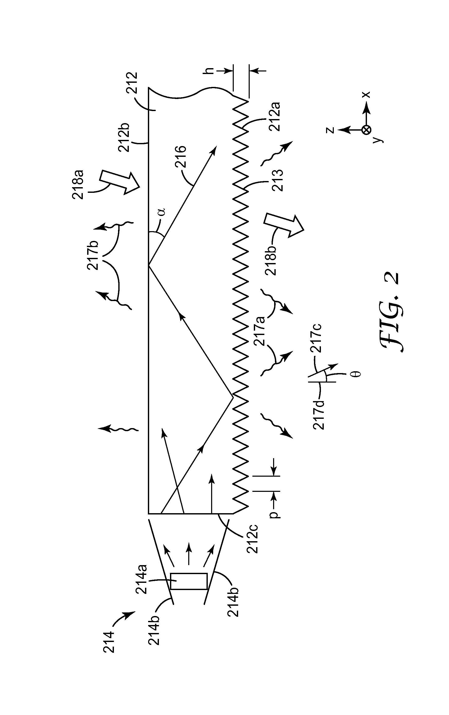 Diffractive lighting devices with 3-dimensional appearance
