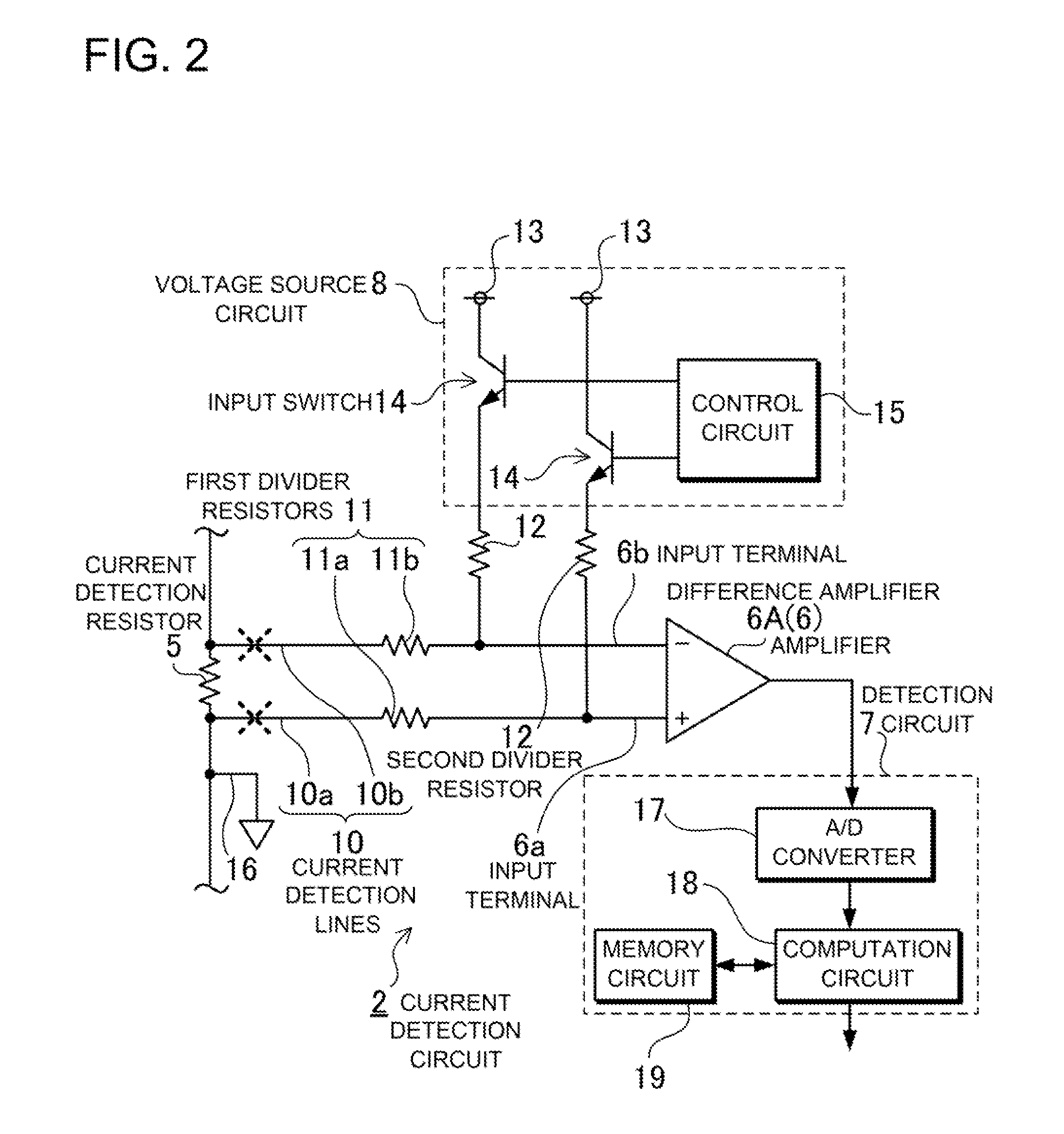 Battery system with a current detection circuit