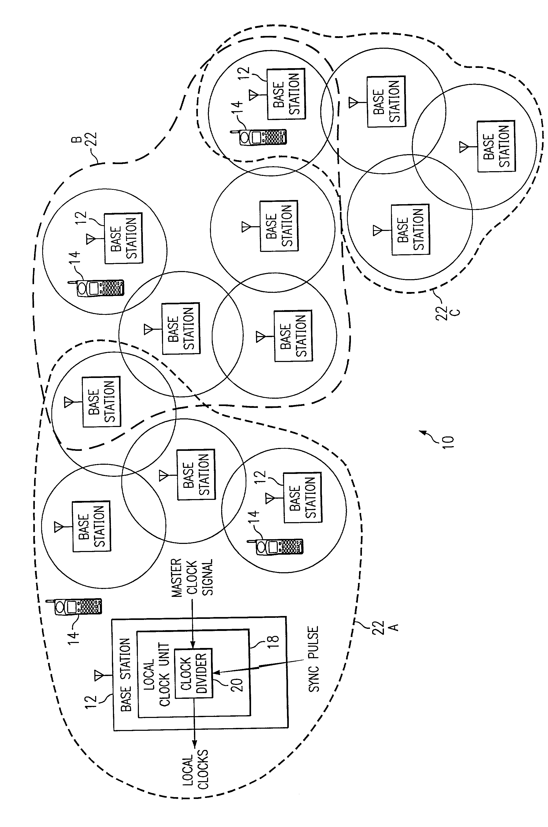 System and method for synchronizing clock dividers in a wireless network