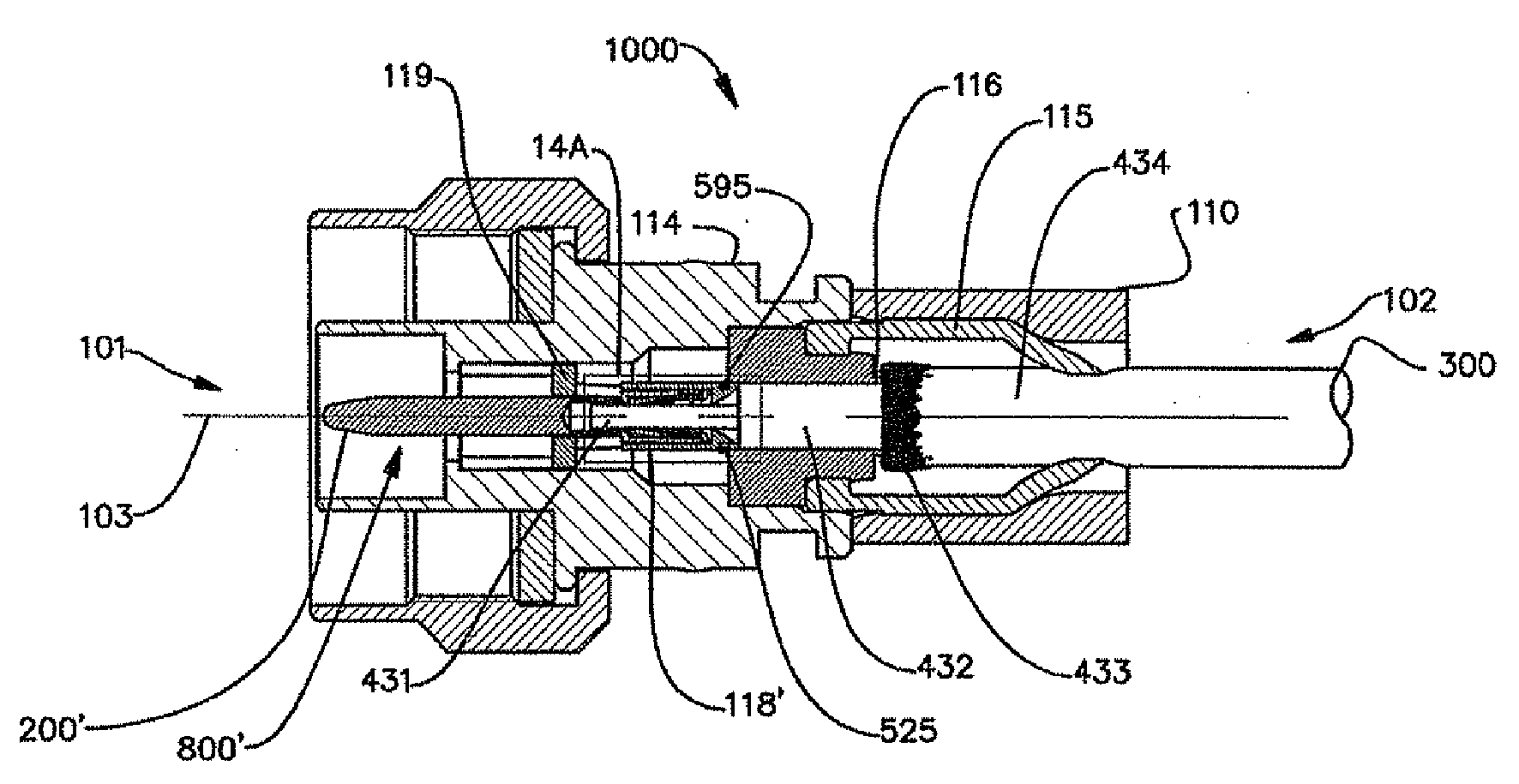 Coaxial Connector with Telescoping Center Conductor Mechanism