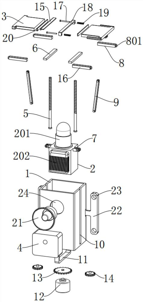 Voice acousto-optic device for reminding people to approach danger in engineering machinery