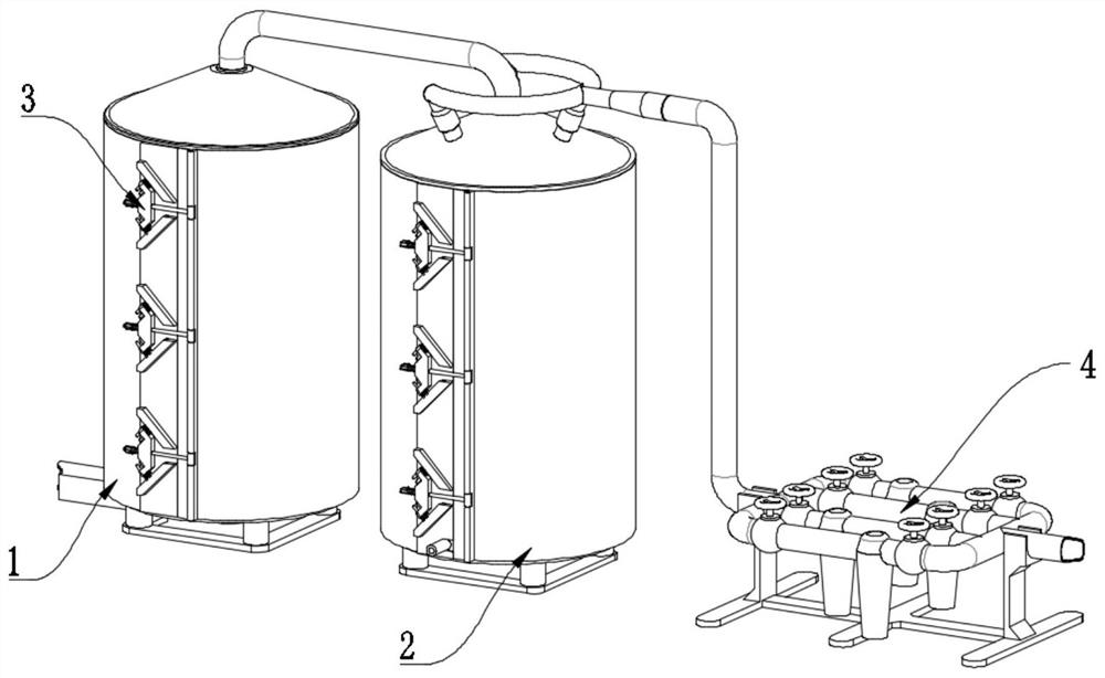 A chemical waste gas treatment device for olefin separation device