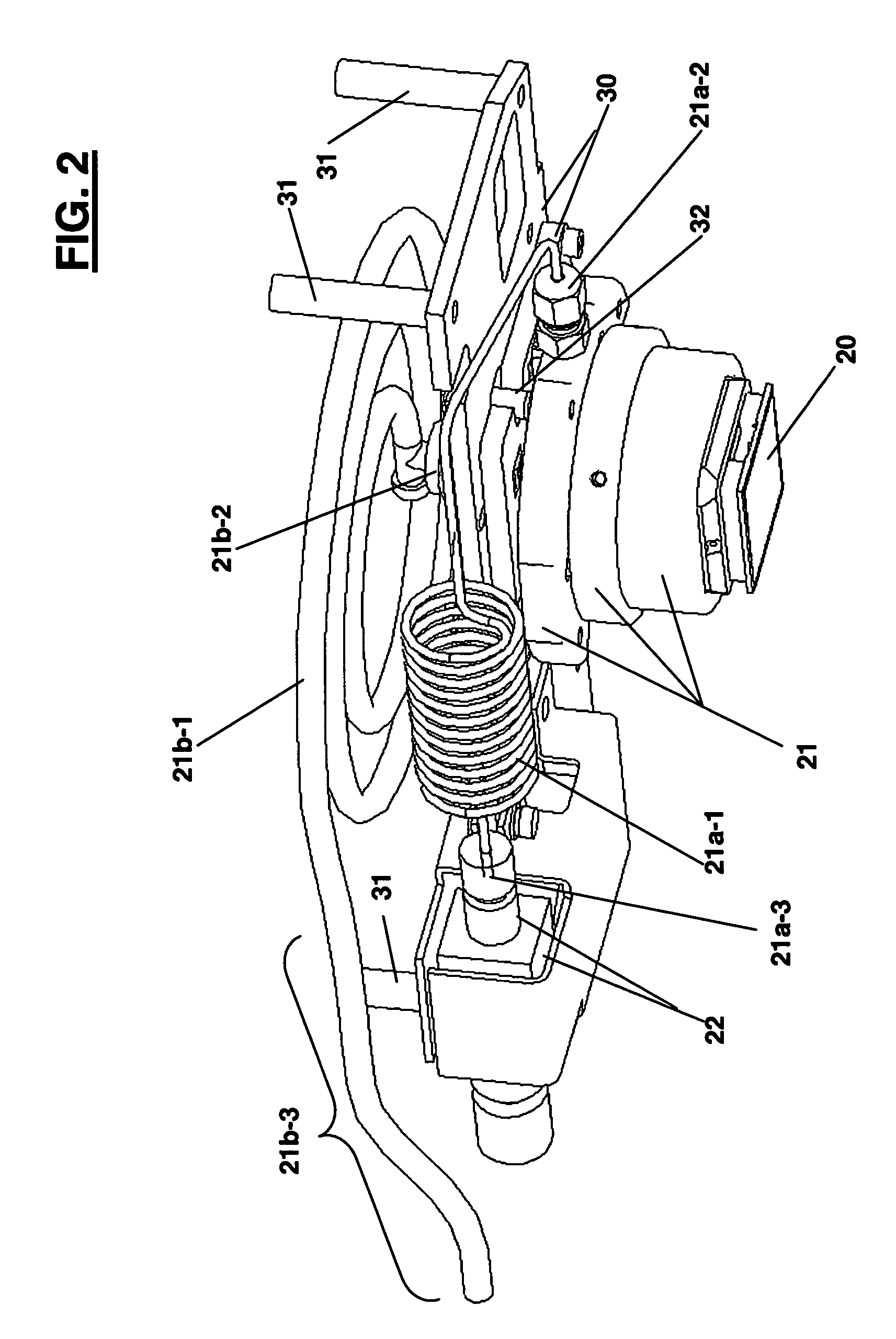 Mechanical assembly, for regulating the temperature of an IC-Chip, having a gimbaled heat-exchanger with coiled springy conduits