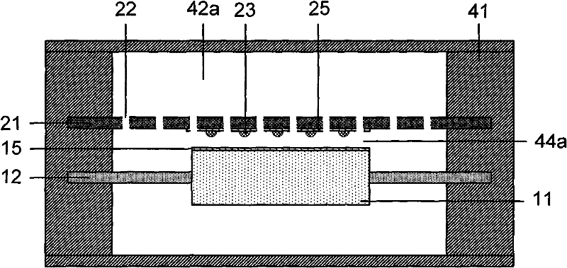 Capacitive acceleration sensor with acoustic cavity