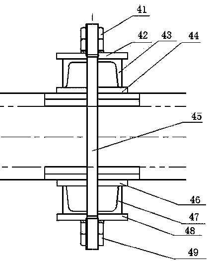 Universal five-point support loading type tower crane foundation and construction method