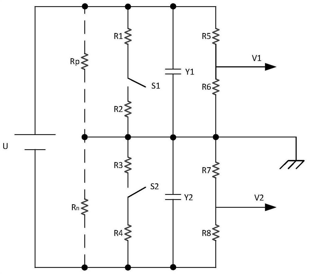 Y capacitor balance detection method, system and circuit