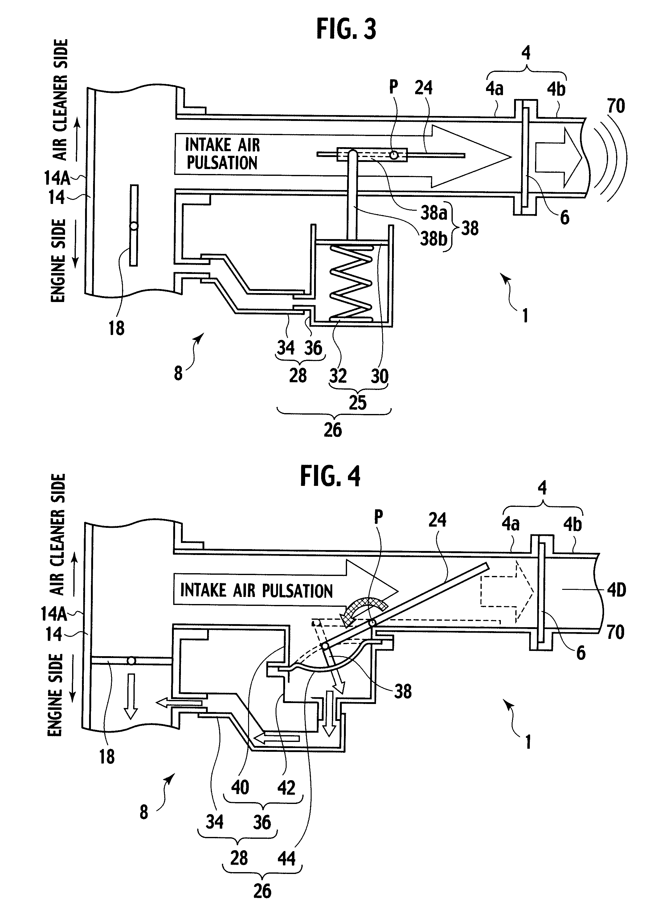 Intake air noise adjuster